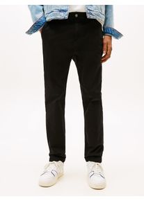 Chinohose Tommy Jeans "TJM AUSTIN CHINO", Herren, Gr. 34, L&auml;nge 34, schwarz, Web, Obermaterial: 97% Baumwolle, 3% Elasthan, slim fit lang, Hosen Chinohose, in Unifarbe