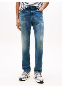 Slim-fit-Jeans Tommy Jeans "Ryan Regular Slim Straight", Herren, Gr. 34, L&auml;nge 30, blau (denim schwarz3), Denim/Jeans, Obermaterial: 99% Baumwolle, 1% Elasthan, unifarben, slim fit lang, Jeans Slim-fit-Jeans, Slim‑Straight‑Jeans aus hochwertigem Denim regul&auml;rer Leibh&ouml;he