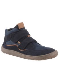 Barfu&szlig;schuh froddo "BAREFOOT TEX AUTUMN", M&auml;dchen, Gr. 27, blau (dunkelblau), Textil, Veloursleder, Schuhe Barfu&szlig;schuh, Klettschuh, Winterstiefel mit TEX-Membrane