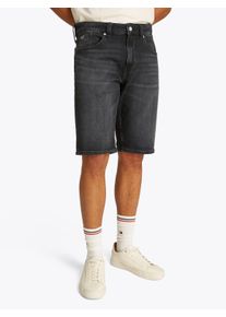 Jeansshorts Tommy Jeans "RONNIE SHORT", Herren, Gr. 34, N-Gr, schwarz (denim schwarz), Denim/Jeans, Obermaterial: 99% Baumwolle, 1% Elasthan, Jeans Jeansshorts