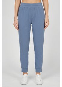 Sweatpants HUGO UNDERWEAR "Laze Pants CW", Damen, Gr. S (48), N-Gr, open blau 496, Jersey, Obermaterial: 95% Baumwolle, 5% Elasthan, Basic, regular fit lang, Hosen Sweatpants, mit angesetztem Bund