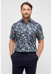 Kurzarmhemd Eterna "COMFORT FIT", Herren, Gr. 45, Normalgr&ouml;&szlig;en, blau (navy), Twill, 100% Baumwolle, normal, Hemden Kurzarmhemd, NON IRON (b&uuml;gelfrei)