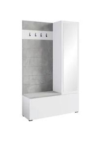 Garderobe Tejo Wei&szlig; Hochglanz