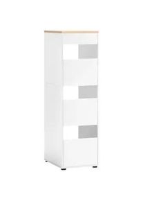 Mehrzweckschrank Solea Wei&szlig;/Eiche