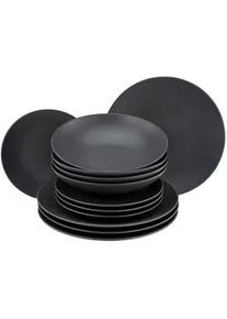 Creatable Tafelservice Soft Touch Black in Schwarz 12-teilig