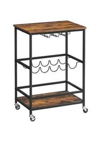 Servierwagen LR087B01 Schwarz/Dunkelbraun