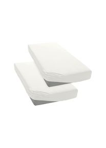 OTTO home, Spannbettlaken &raquo;PAPRIKA&laquo; Bettlaken, Laken, in zwei Qualit&auml;ten: Fleece & Jersey, pflegeleicht, wollwei&szlig;, Microfaser-Jersey, Obermaterial: 