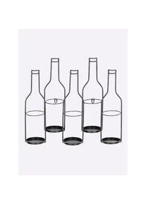 HEINE HOME, Weinregal, schwarz, Metall, B/H/T: 54 cm x 46 cm x 13 cm, schwarz