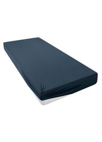 OTTO home, Spannbettlaken &raquo;PAPRIKA&laquo; Bettlaken, Laken, in zwei Qualit&auml;ten: Fleece & Jersey, pflegeleicht, marine, Microfaser-Jersey, Obermaterial: 100%