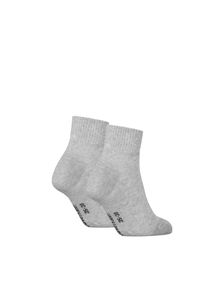 Calvin Klein Jeans, Damen, Kurzsocken &raquo;CKJ WOMEN QUARTER MONOGRAM&laquo; 2 Paar, 2 Paar tlg. mit Logostickerei, light grey melange, 35-38, Damen Quarter-