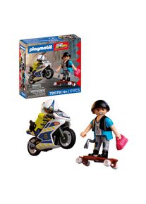 Playmobil , Konstruktions-Spielset &raquo;Verfolgungsjagd mit Motorrad (72079), City Action&laquo; Made in Europe, bunt,