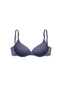 Nuance, Damen, Schalen-BH im R&uuml;cken aus Spitze, Cups aus Microtouch, Dessous, blaugrau, 90 - Cup C, Nahtlos vorgeformte Cups mit weicher, leicht 