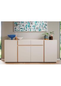 Home Affaire, Sideboard Sideboard Breite 201 cm, modern, grifflos, viel Stauraum, lindberg eiche/cashmir, Holzwerkstoff, Spanplatte, B/H/T: 200,7 cm x