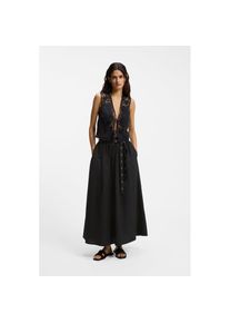 BOSS Orange, Damen, Maxirock &raquo;Vidol Premium Damenmode&laquo; mit abnehmbarem G&uuml;rtel, Regular Fit, Black 001, 38, Black 001, Rock von BOSS Orange Womenswear