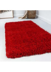 Esprit, Wollteppich &raquo;Seattle Shag, ESP-26391&laquo; rechteckig 50 mm H&ouml;he modern, flauschig aus Schurwolle, pflegeleicht, Wohn-, Schlafzimmer, rot, Wolle, B