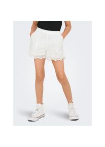 KIDS Only, Damen, Shorts &raquo;KOGLOU LIFE EMB SHORTS WVN&laquo;, Cloud Dancer, 158 - N-Gr, Shorts von KIDS Only f&uuml;r M&auml;dchen