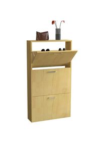 Vcm, Schuhschrank &raquo;Holz Regal Schuhschrank Schuhkipper Sulos M&laquo; 1 Stk. tlg., Honig-Eiche, Obermaterial: 100% Holz Wood., B/H/T: 59 cm x 17 cm, Honig-