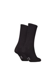 Calvin Klein Jeans, Damen, Socken &raquo;CKJ WOMEN SOCK MONOGRAM&laquo; 2 Paar, 2 Paar tlg. mit extra breitem B&uuml;ndchen, Cotton-Mix, elastisch, black, 35-38, black