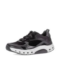 rollingsoft, Damen, Plateausneaker mit gepolstertem Schaftrand, schwarz-altsilberfarben, 40, Sneaker mit bequemer rollingsoft-Laufsohle