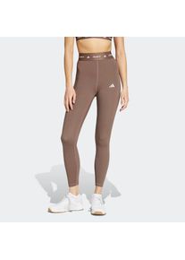 adidas Performance, Damen, Trainingstights &raquo;TECHFIT 7/8-LEGGINGS&laquo;, Earth Strata, XL - N-Gr, Diese 7/8-Leggings mit hohem Bund sind teilweise aus 