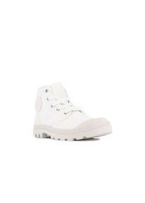 Palladium, Damen, Schn&uuml;rboots &raquo;PAMPA HI&laquo; Schn&uuml;rstiefel, Schn&uuml;rstiefelette aus Canvas, SOFT WHITE, 41,5, Ideal f&uuml;r Sportmode und Outdoormode