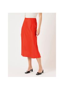 Y.A.S, Damen, Midirock &raquo;YASPELLA HW MIDI SKIRT S. NOOS&laquo;, Cherry Tomato, M (38), Langer Rock von Y.A.S