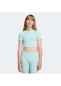 adidas originals, Damen, Tanktop &raquo;RIB CROP TEE&laquo; eng anliegende Passform, sportlicher Stil, aus geripptem Material, Semi Flash Aqua, 158, Tanktop f&uuml;r 