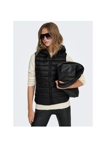Only, Damen, Steppweste &raquo;ONLNEWTAHOE HOOD WAISTCOAT OTW NOOS&laquo; Kunstfaser, Black, S, Steppweste von Only