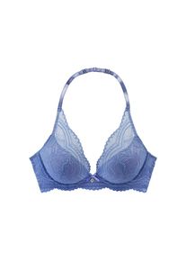Nuance, Neckholder-BH &raquo;Vivianna&laquo; mit verschiedenen Tragevarianten, mit floraler Spitze, Dessous, kornblumenblau, 70 - Cup D