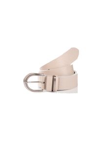 Tom Tailor, Damen, Lederg&uuml;rtel &raquo;TTSANDRA&laquo; 3,5 cm breiter Dameng&uuml;rtel, genarbte Oberfl&auml;che, Schlie&szlig;e silberfarben, creme, 80, TTSANDRA ist ein 3,5 cm 