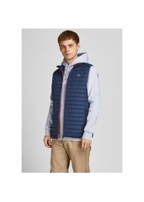 Jack & Jones Jack & Jones, Herren, Steppweste &raquo;JJEMULTI BODYWARMER COLLAR NOOS&laquo; normal, Polyester, ohne Kapuze, navy, XS, Bequeme Weste f&uuml;r jeden Tag