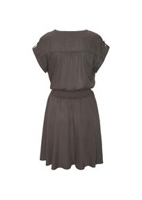 Buffalo, Damen, Sommerkleid Seitennahttaschen aus weichem Lyocell, Jeansoptik, Sommerkleid, khaki, N-Gr, 34 - N-Gr, khaki, V-Ausschnitt und Smock-