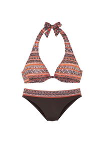 Buffalo, Damen, B&uuml;gel-Bikini Mit trendigem Streifendruck, braun bedruckt, 42 - Cup B, Im modischen Streifendesign