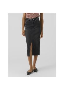 V&eacute;ro Moda Vero Moda, Damen, Maxirock &raquo;VMVERI HR CALF DENIM SKIRT GA NOOS&laquo;, Black, XS (34), Black, Langer Jeansrock von Vero Moda