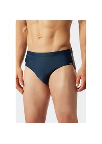 Schiesser, Herren, Badeslip &raquo;Nautical Casual&laquo; mit extra flacher Rei&szlig;verschlusstasche, 801-admiral, 9 - N-Gr, Herren-Badehose von Schiesser