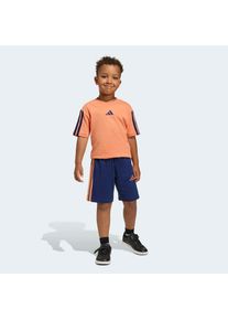 adidas Sportswear, Unisex, Trainingsanzug &raquo;ESSENTIALS KIDS -SET&laquo; 2 tlg., Dusky Orange/Dark Blue, 128, Dieses Set f&uuml;r Kinder ist teilweise aus einem 