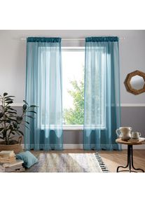 OTTO home, Gardine &raquo;Ari&laquo; Multifunktionsband 1 Stk. tlg. Bestseller mit 4,5-Sterne-Bewertung, petrol, Voile, Polyester, 145 cm