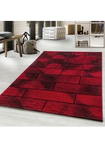 Ayyildiz Teppiche, Teppich &raquo;Beta 1110&laquo; rechteckig 11 mm H&ouml;he L&auml;ufer, Kurzflor, Wohnzimmer, rot, Kunstfaser, B : 120 cm 1 Stk. - 11 mm