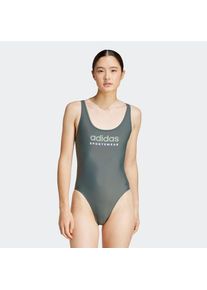 adidas Performance, Damen, Badeanzug &raquo;SPORTSW UB SUIT&laquo;, Legend Ivy / Silver Green Mel, 32 - N-Gr, Dieser Badeanzug mit U-f&ouml;rmigem R&uuml;ckendesign ist 