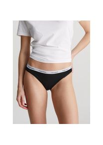 Calvin Klein Underwear, Damen, Bikinislip &raquo;3 PACK BIKINI (LOW-RISE)&laquo; 3 Stk. Low Rise mit Logobund, black/black/black, XXL (46) - 3 Stk., 3er-Pack 