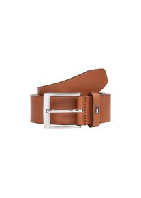 Tommy Hilfiger, Herren, Lederg&uuml;rtel &raquo;ADAN 3.5 cm breit EXT&laquo; Metalllogopatch, Einfachdornschnalle, Cognac, 125, G&uuml;rtel von Tommy Hilfiger