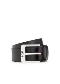 BOSS, Herren, Lederg&uuml;rtel &raquo;Jemio_Sz40&laquo; mit Schriftzug, Dark Brown 202, Dark Brown 202, G&uuml;rtel von BOSS Black Menswear