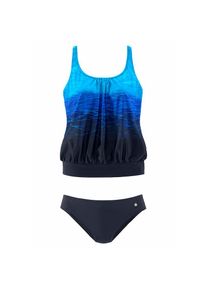 Lascana, Damen, Tankini mit Batikoptik, blau-bedruckt, N-Gr, 36 - N-Gr, blau-bedruckt, In trendiger Batik-Optik
