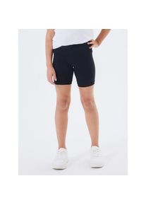 name it, Damen, Radlerhose &raquo;NKFVIVIAN 2P SOLID SHORT LEGGING NOOS&laquo; Baumwollmischung, Stretch, Slim Fit, Black, 98 (104) - N-Gr, Doppelpackung Radler 