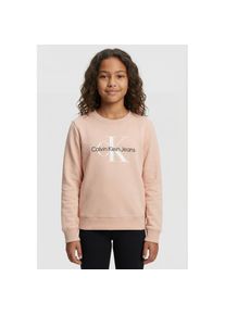 Calvin Klein Jeans, Damen, Sweatshirt &raquo;CK Monogram Terry Cn&laquo;, f&uuml;r Kinder bis 16 Jahre und mit Logodruck, Spanish Villa, 4 (104), Sweatshirt von Calvin