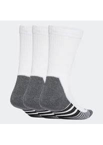 adidas Performance, Damen, Funktionssocken &raquo;PRF C CC CRW 3P&laquo; 3 Stk. tlg., White / Black, S (37/39), Diese Socken mit k&uuml;hlem, trockenem Tragekomfort 