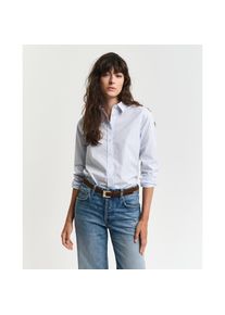 Gant, Damen, Hemdbluse &raquo;REG POPLIN STRIPED SHIRT&laquo; mit einer kleinen Logostickerei auf der Brust, Light blue, 40, Gestreifte Bluse von Gant