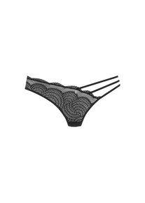 Lascana, Damen, String &raquo;Kira&laquo; mit recyceltem Polyamid in der Spitze, schwarz, 40/42, Femininer String aus dezent transparenter Spitze, die anteilig 
