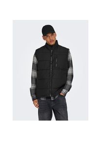 Only & Sons ONLY & SONS, Herren, Steppweste &raquo;ONSJAKE QUILTED VEST OTW&laquo;, Black, XXL, Ideal f&uuml;r die &Uuml;bergangszeit