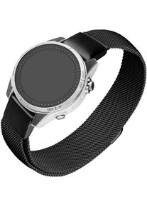 Fixed QuickFit mesh strap, 20mm, black (20 mm, Edelstahl), Uhrenarmband, Schwarz